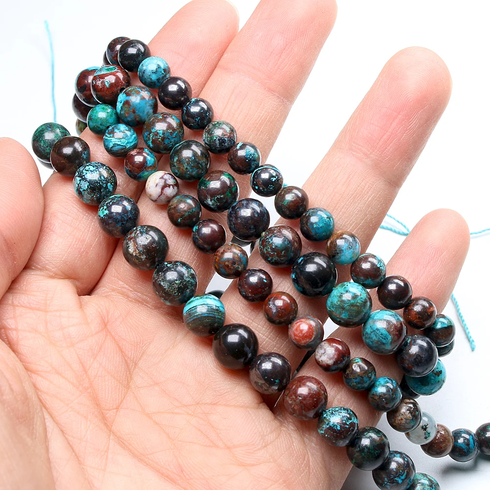 

Natural Blue Stone Beads Wholesale Peru Phoenix Turquoise For Jewelry DIY Making Bracelet Necklace Accessories 15"strand