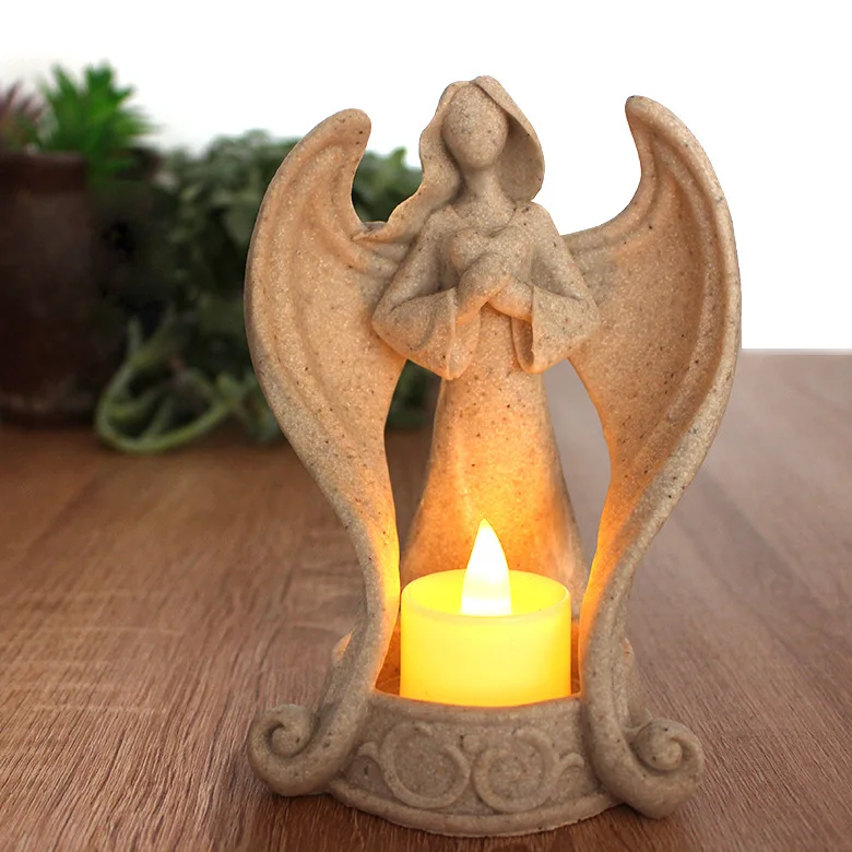 

Angel Candle Holder Resin Decoration Nordic Style Home Table Decoration Christian Church Decoration Home Accessories