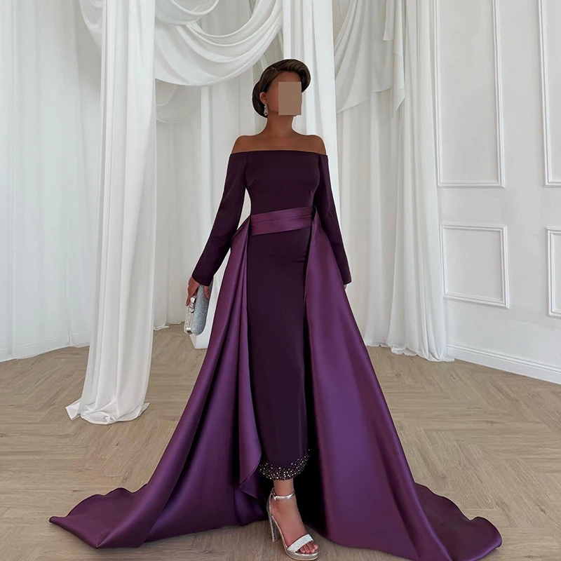 

Thinyfull 2025 Mermaid Prom Evening Dresses Off The Shoulder Party Dress Women Cocktail Prom Gowns vestidos de fiesta Customized