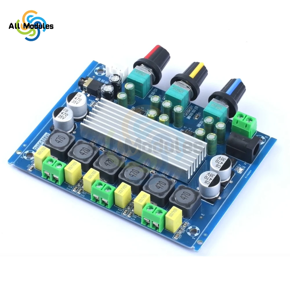 

50W*2+100W TPA3116 Class D 2.1 Channel Audio Amplifier Module DC 8-24V Stereo Dual Channel Subwoofer Amplifier Board
