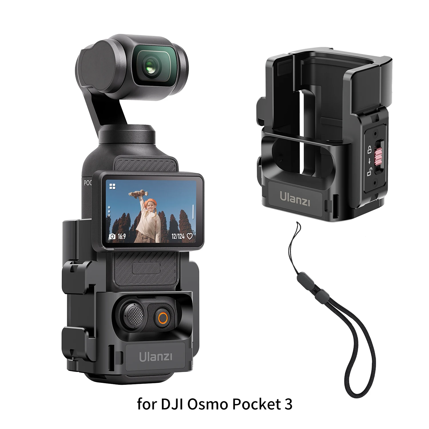 ULANZI PK-06 Expansion Adapter Accessories for DJI Osmo Pocket 3 Aluminum Protective Cage Metal Bracket Adapter Mount