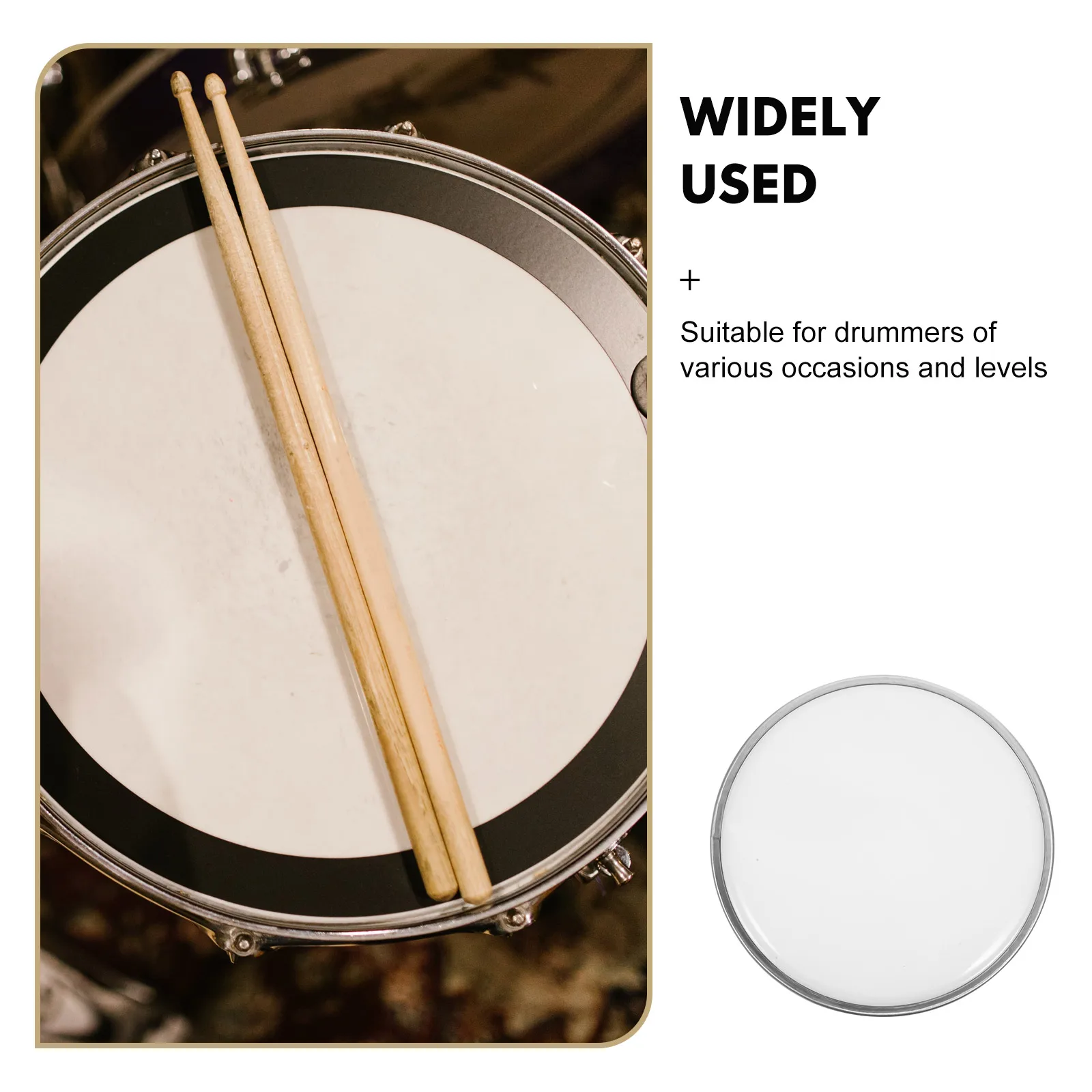 

8 Inch Double Layer Drum Skin Transparent Heads Lightweight Durable Polyester Film Cover Replacement Parts Musical Instrument