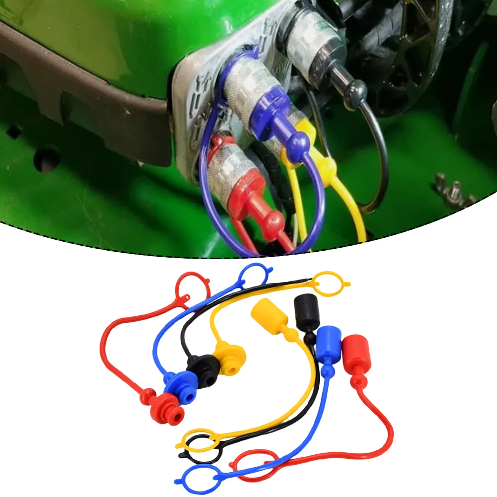 4set di accoppiatori rapidi idraulici per PARKER6600 AEROQUIP5600 per HANSEN per HA15000 tappo antipolvere maschio in gomma PVC con coperchio femmina
