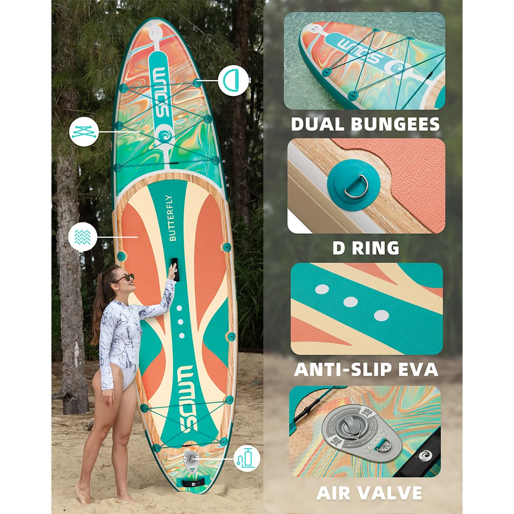11 ft x 33 in x 6 in Fishing Stand Up Paddle Board with Accessories
