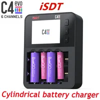 ISDT C4 EVO Smart Battery Charger With Type-C QC3.0 Output for AA AAA Li-Ion Battery with IPS Display Screen and Fire Prevention