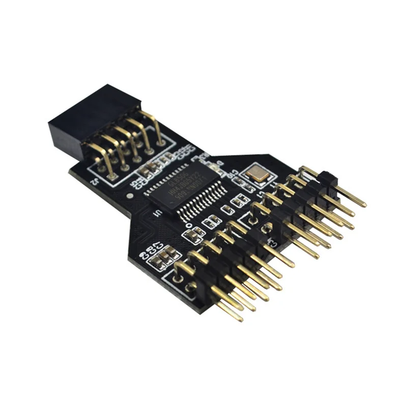 

ABRJ-расширительный адаптер USB 9-контактный интерфейсный разъем Разветвитель 1-2 9-контактный USB-концентратор USB 2.0 для материнской платы вентилятора RGB