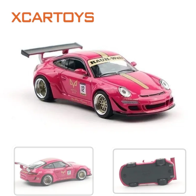 XCARTOYS 1/64 POPRACE RWB 997 Ruby Red Coupe Alloy Die‑cast Car Model Collectible Display Ornament Mini Racing Vehicle Gift