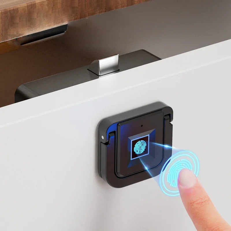 Durable Metal Anti-Theft Secure Fingerprint Door Security Home Office Cloud Control Intelligent Furniture Drawer Cabinet Lock