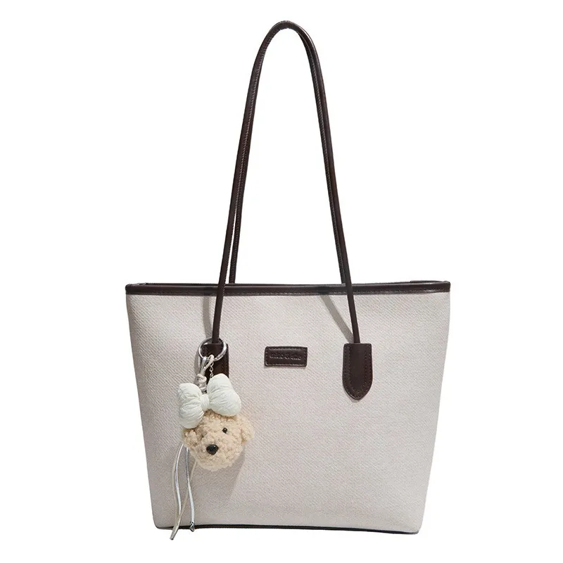 Women's Denim Large Capacity Shoulder Tote - usage example