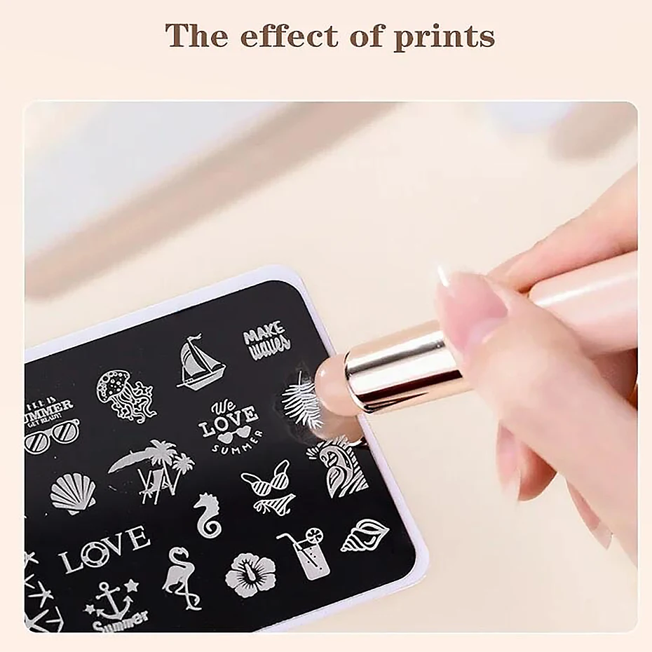Nail Art Silicone Brush Reusable Mirror Powder Pigment Applying Manicure Tool Gradient Effect Nail Arts Silicone Applicator