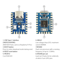 1PC RP2040-Zero RP2040 For Raspberry Pi Microcontroller PICO Development Board Module