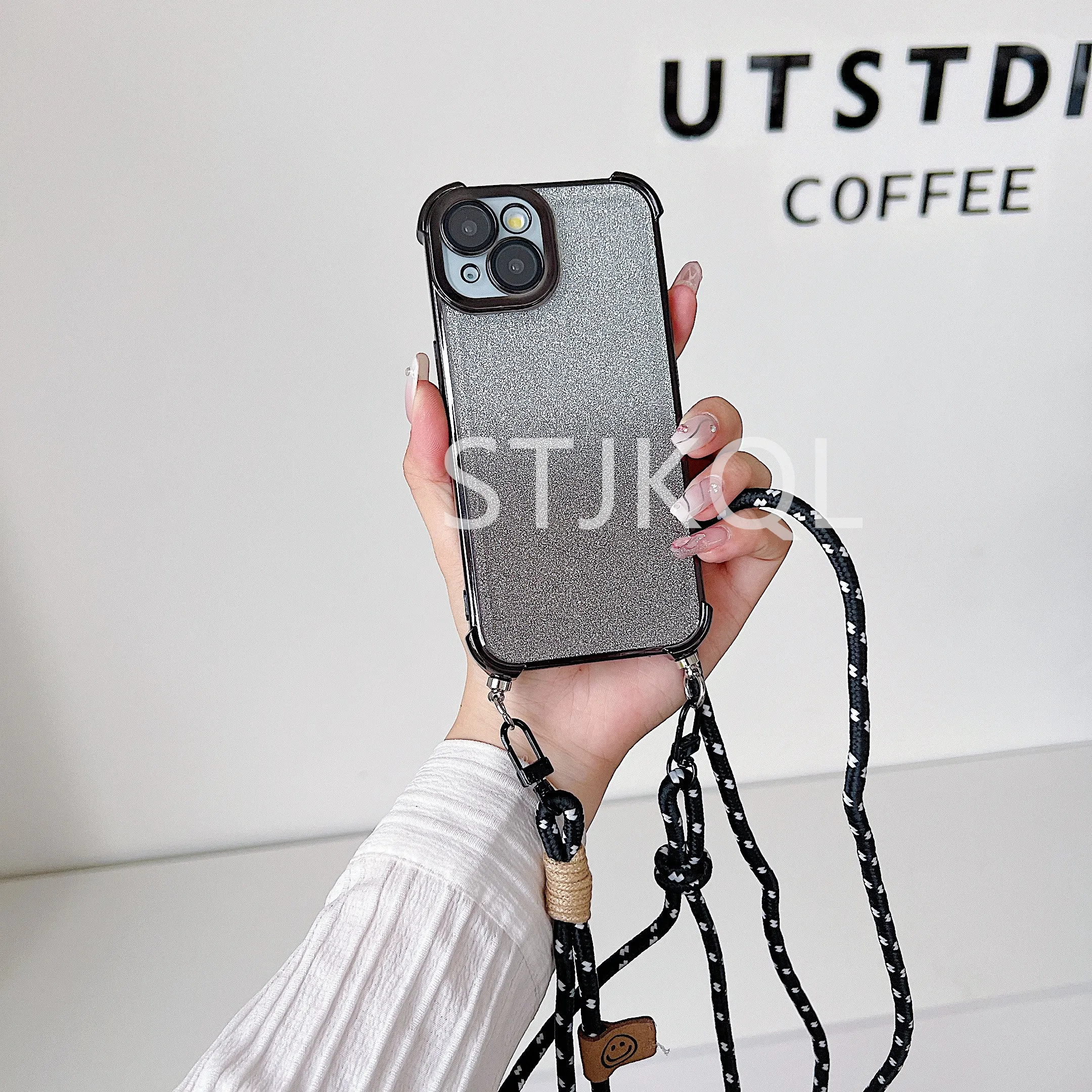 

Crossbody Lanyard Glitter Case For Realme V60 Note 50 Narzo 50 5G 50A 50i Prime N55 N53 Soft TPU Plating Cover