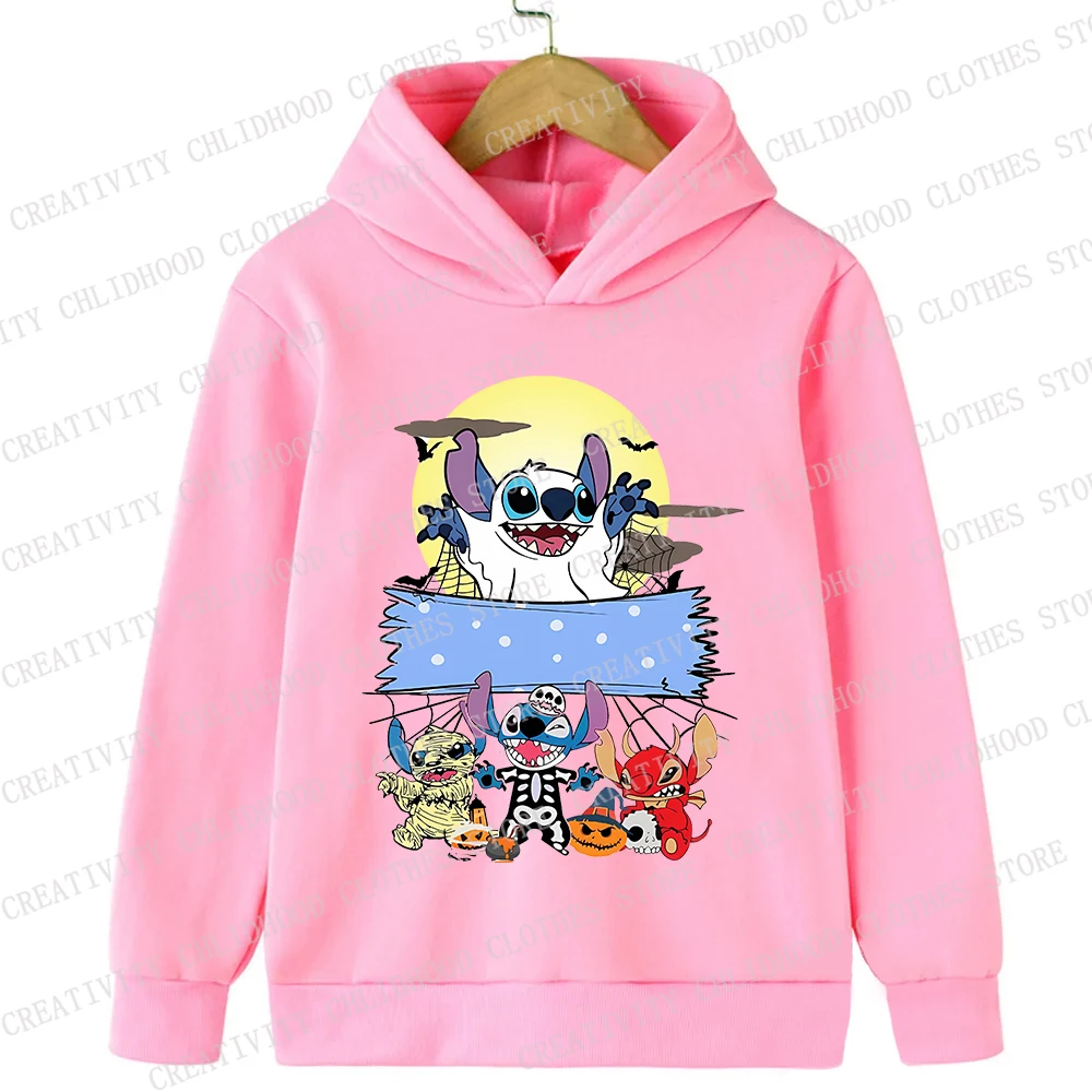 Disney Christmas Hoodies Children Mickey Mouse Winnie Kids Pullover Cartoons Casual Clothes Girl Boy Cartoons Tops Sweatshirts