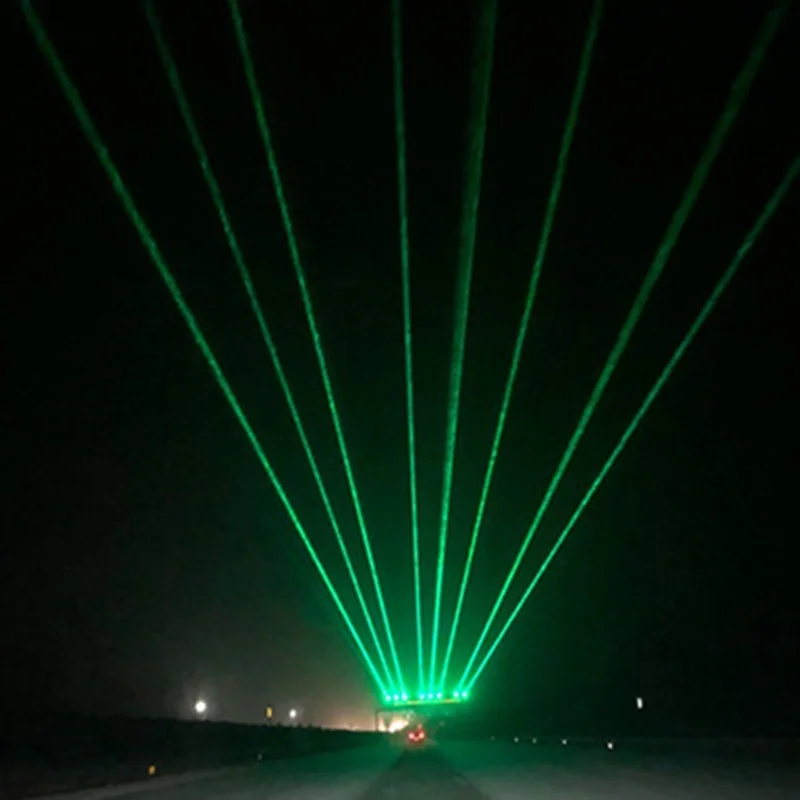 520nm ثلاثة رئيس 18 واط مقاوم للماء أضواء تحذير الطريق السريع في الهواء الطلق أضواء معلم معدات طارد الطيور