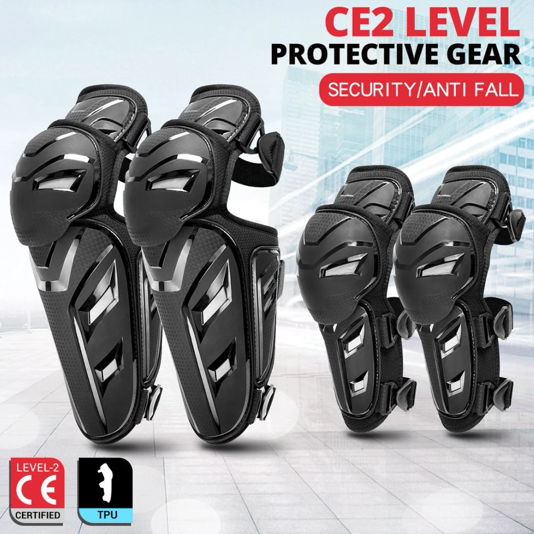 

Motocross Knee Pads Moto Protection Riding Elbow Guard Motorcycle Motorbike Off-road Racing MTB Knee Pads Black White