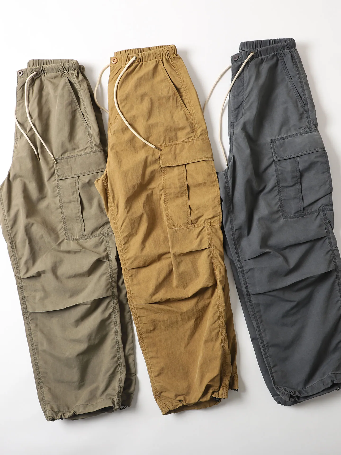 

Lightweight Breathable Men's Cargo Pants Loose Wide Leg Cone ape Qui Dry Casual Long Trousers Trendy Japanese Sle