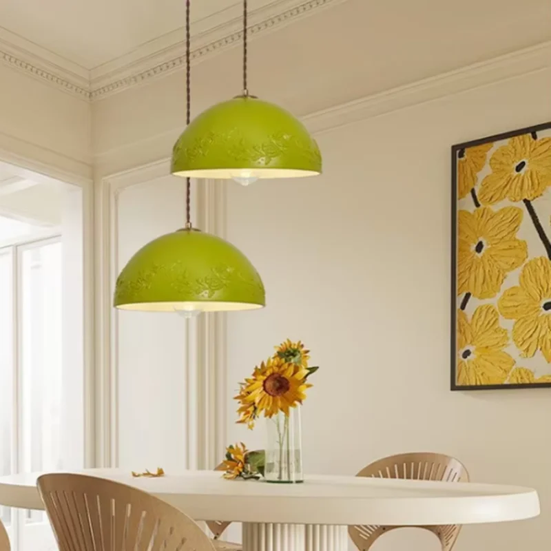 

Nordic Carving Flowers chandelier French style living room dining room bedroom bedside chandelier