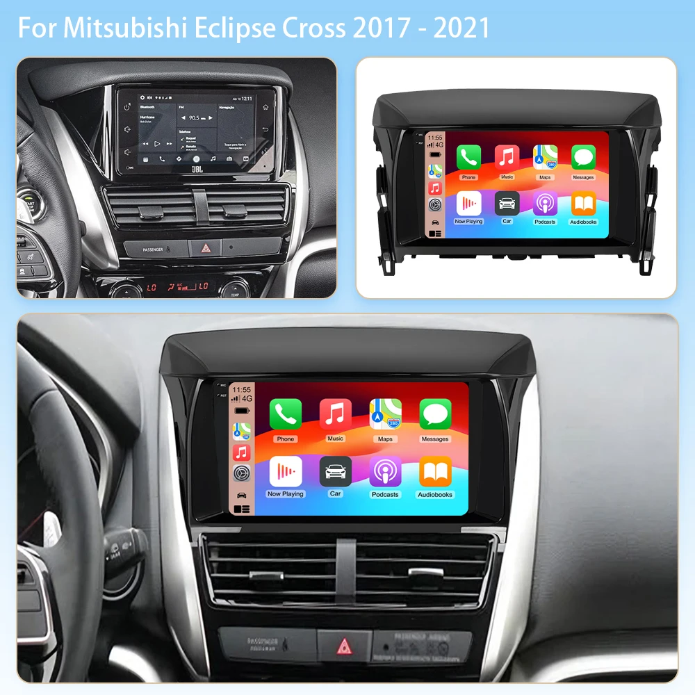 2K Andorid 16 Carplay Auto Car Radio For Mitsubishi Eclipse Cross 2018 2019 2020 Multimedia Video Player Navigation GPS Stereo