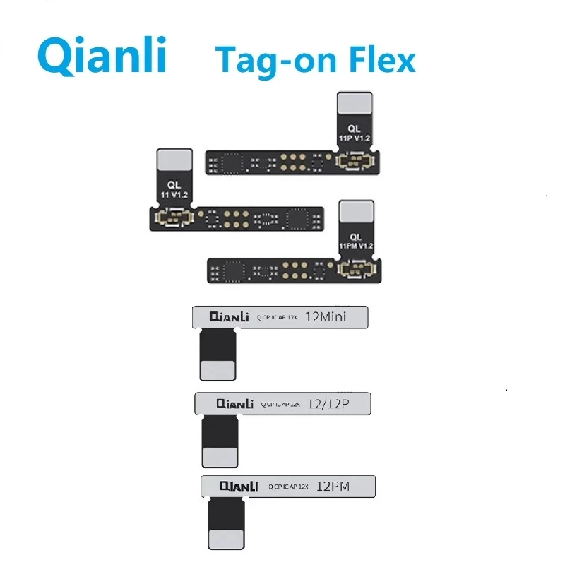 

MasterXu Qianli Battery Flex for iphone 11 12 pro Max Mini Apple Power Repair Replacement Tag On Write Repairable Data Cable