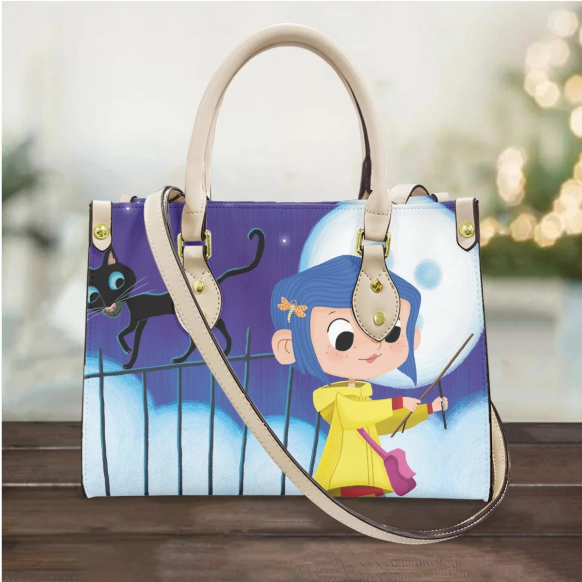 FORUDESIGNS Coraline puszyste wzory torebki damskie skórzane torby Crossbody torby torba kurierska typu Tote główna ulica