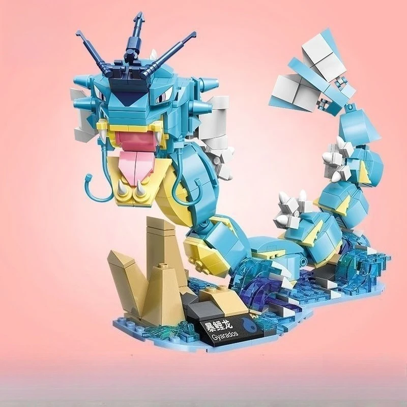 ポケモンミュウツーリザードンフシギダネビルディングブロック漫画のキャラクターモデルセット映画人形モデル子供のおもちゃのギフト