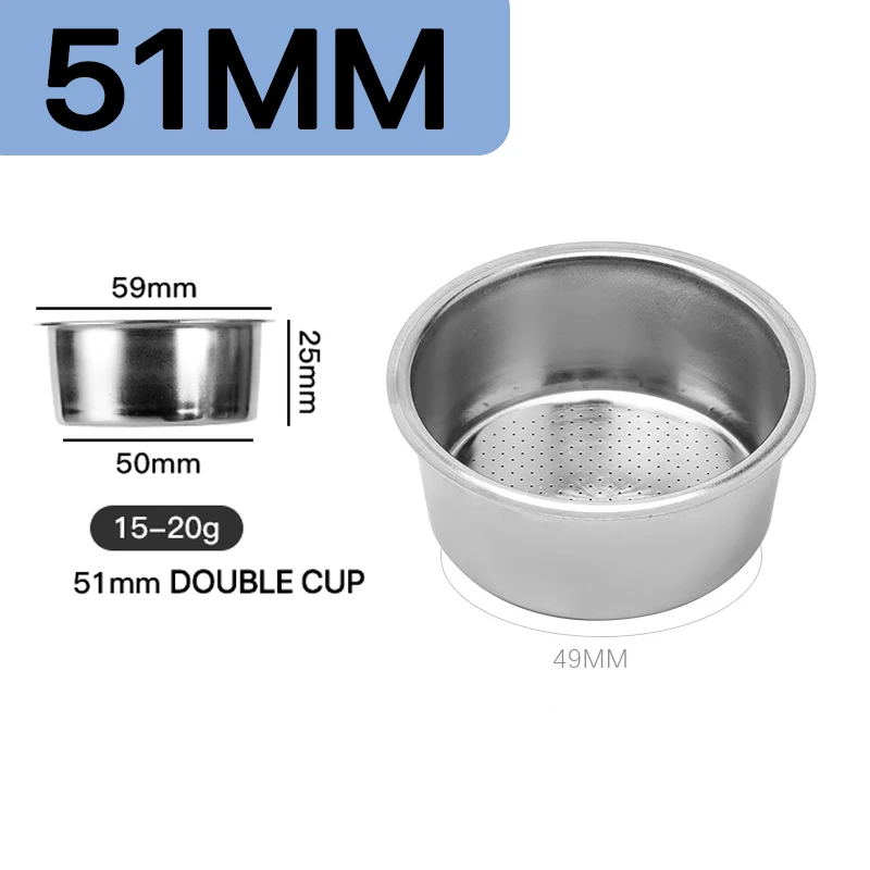 51mm 54mm 58mm Kaffee Filter Korb Edelstahl Kaffee Pulver Schüssel Kaffee Griff Bodenlose Universal Kaffee Pulver schüssel