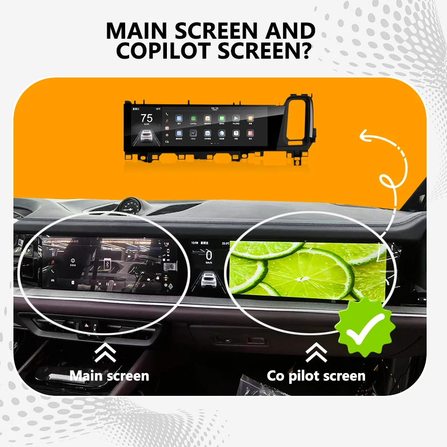 Car Copilot Carplay Android Screen For Porsche Cayenne 2018-2024 Car GPS Navigation Multimedia Player HeadUnit Radio Media