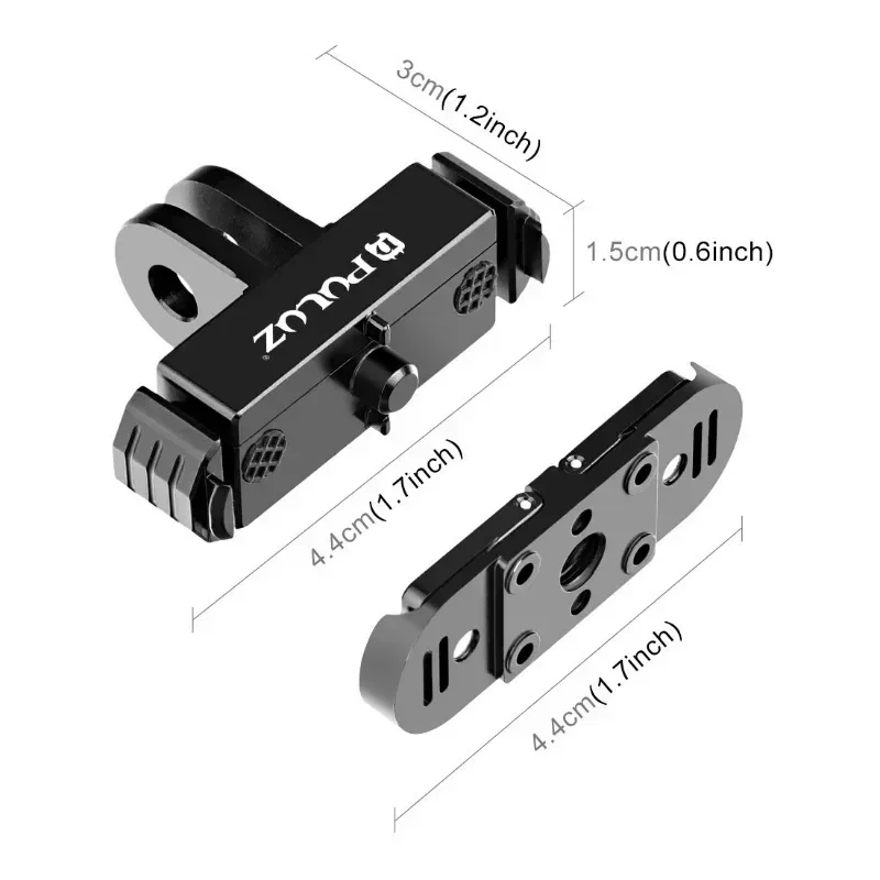 Aluminum Quick Release Magnetic Folding Finger Base Mount for GoPro HERO12 11 10 9 Black/ 11 Black mini/ Max Accessories view 4