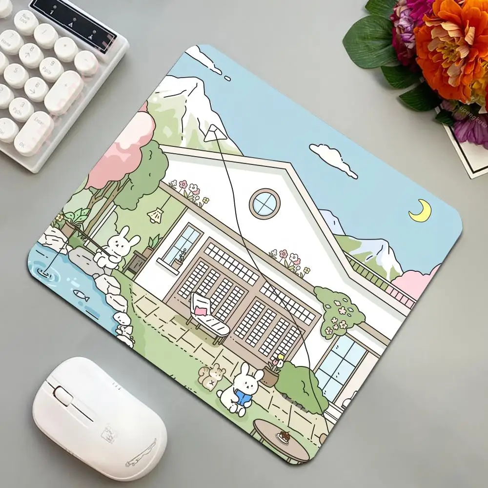 Cute Small Mouse Pad XS Computer Laptop Rubber Mousepad High Quality Rabbit Little Mouse Mat For PC Office Desk Mat 220x180