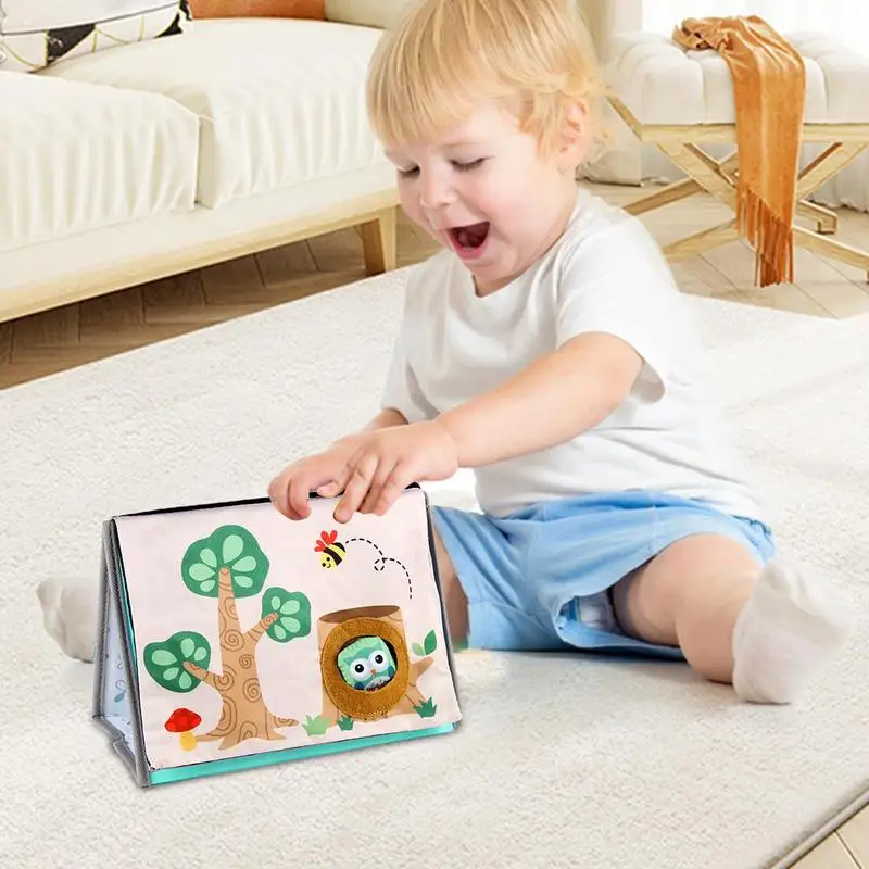 Baby's Doekboeken Zintuiglijke boeken Kleurrijke baby's Zacht boek Babyboeken Vroeg onderwijs Speelgoed Baby's Crinkle Book Educatief