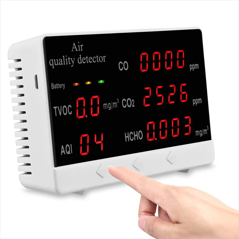 Latest Carbon dioxide CO2 detection Carbon monoxide detector Formaldehyde TVOC toxic gas detector