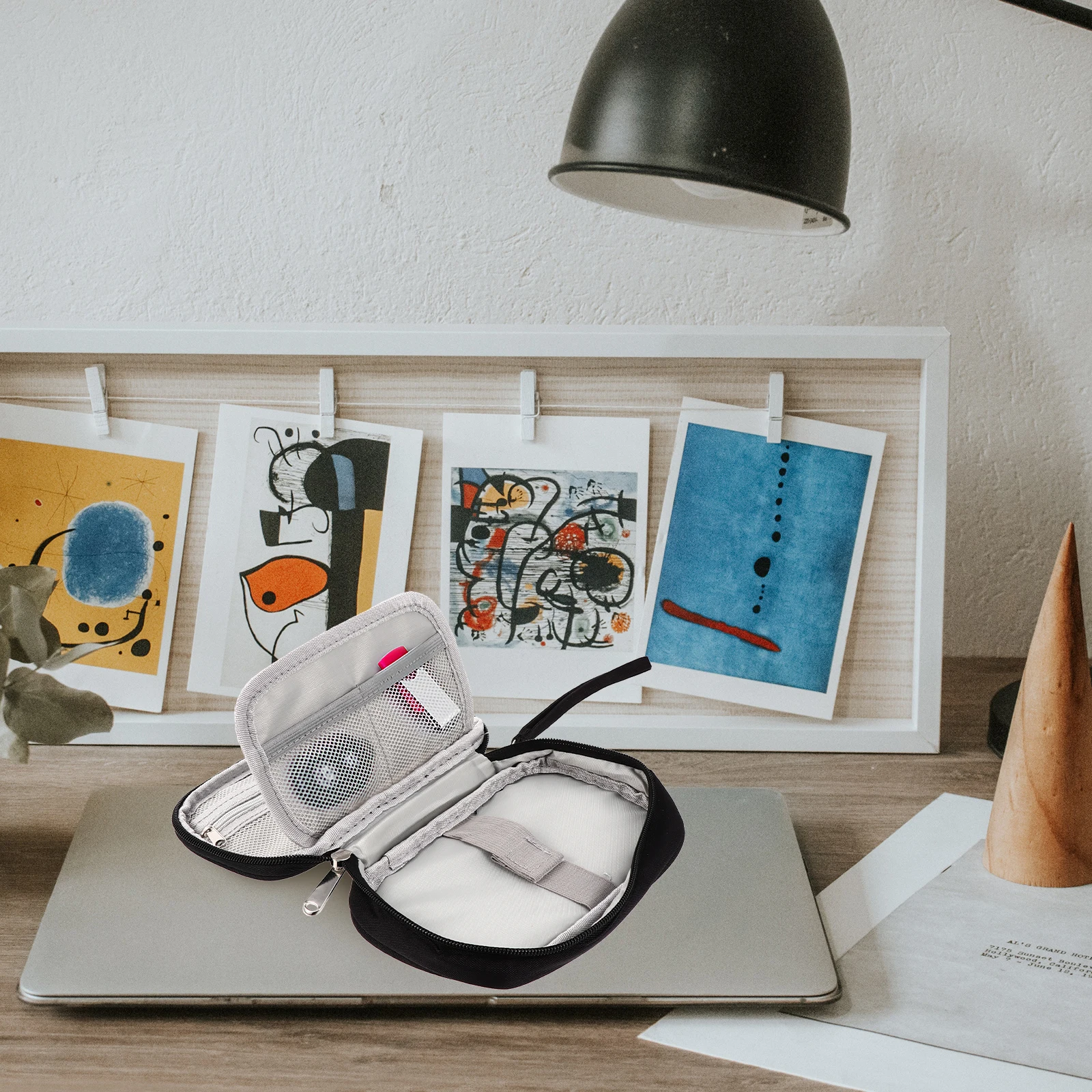 

1pc Premium Electronic Storage Bag for Cables Chargers USB Drives Waterproof Material High-Quality Zipper Mesh Pocket Organizer