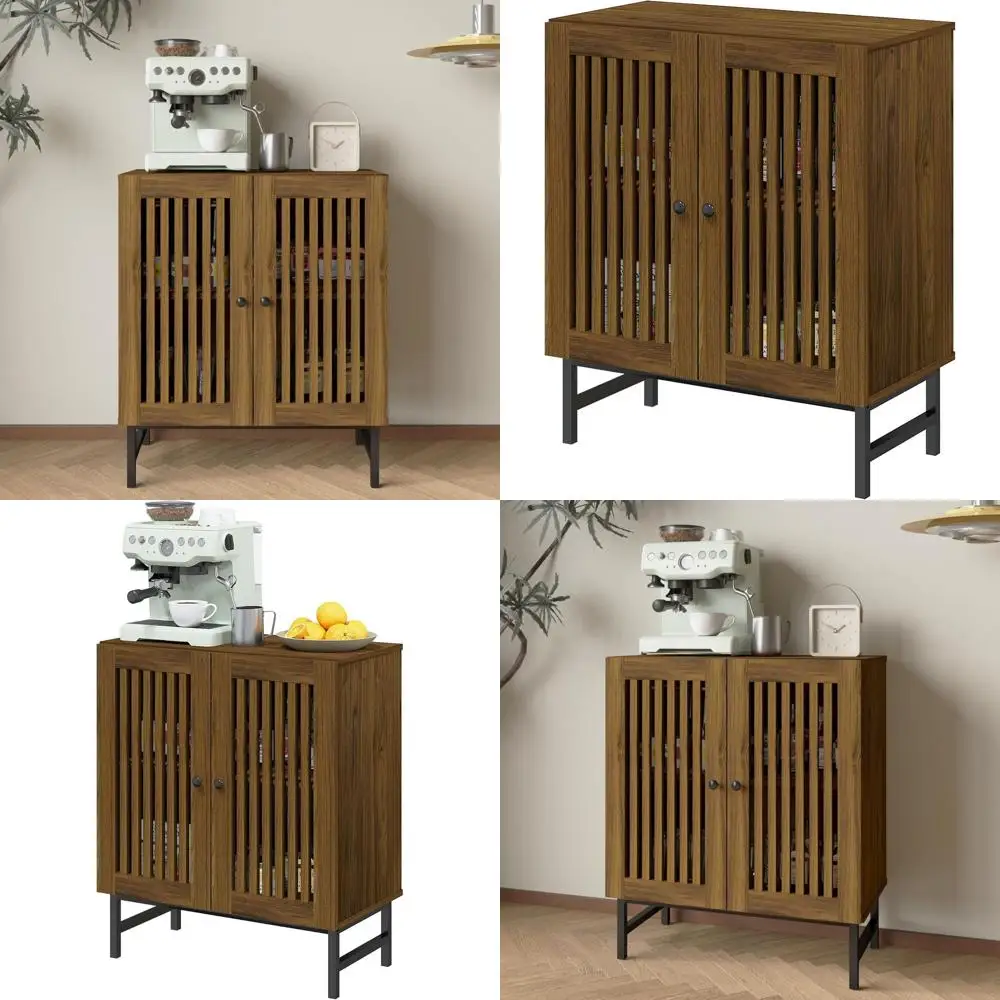 

Storage Cabinet with 2 Doors, Kitchen Sideboard, Coffee Bar Cabinet for Natural Living Spaces