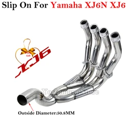 Slip On For Yamaha XJ6 XJ6N System Motorcycle Exhaust Escape Modified Motorbike Front Middle Link Pipe Without 51mm Muffler