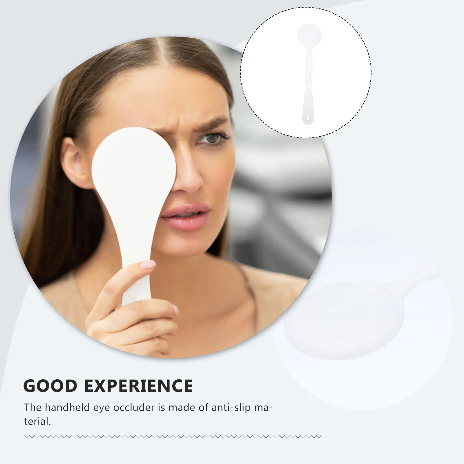 Handheld Eye Occluder Vision Test Tool Premium Quality Non Slip Handle Adults Fits All People School Hospital Family