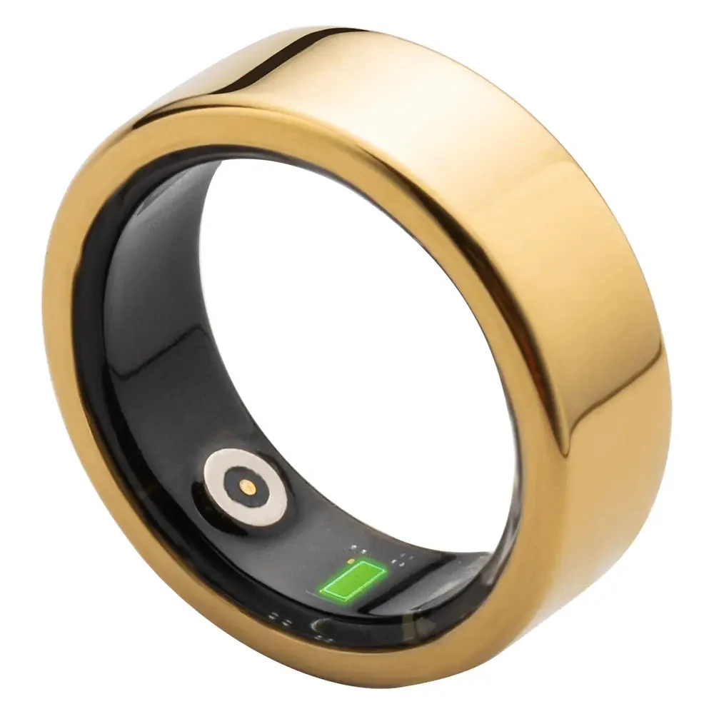 

Fashion Titanium Smart Ring Water-Proof Black-Silver Sleep Oxygen Heart Rate Variability Temperature Android
