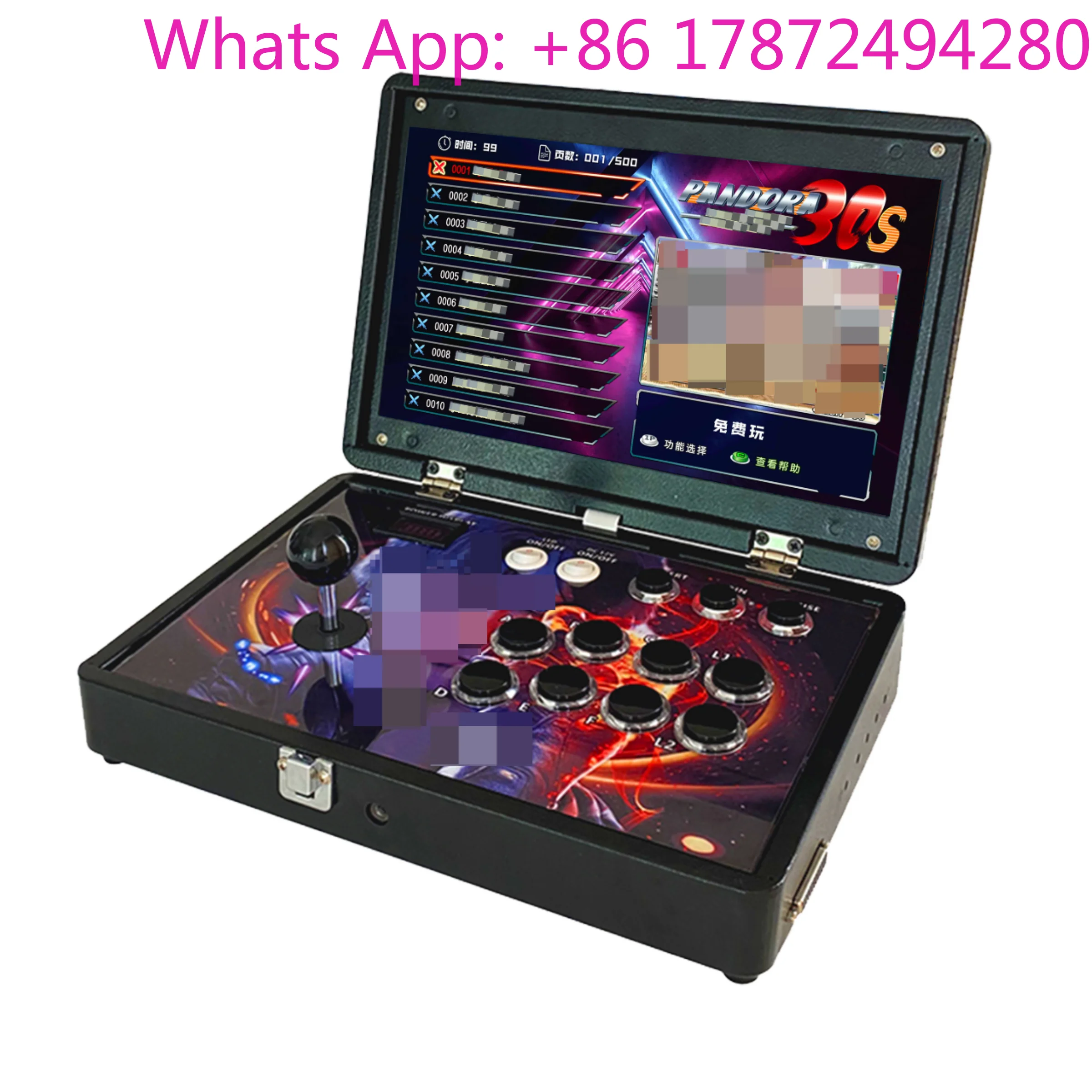 Pandor's new 14-inch portable home game console all-in-one arcade dual desktop coin-operated game English