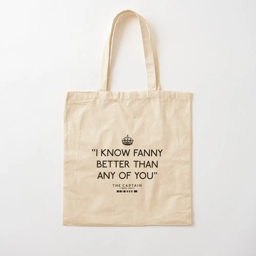 

I know Fanny better - The Captain - BBC Ghosts Tote Bag Shopper bag hand bags bags for women Canvas Tote Bag