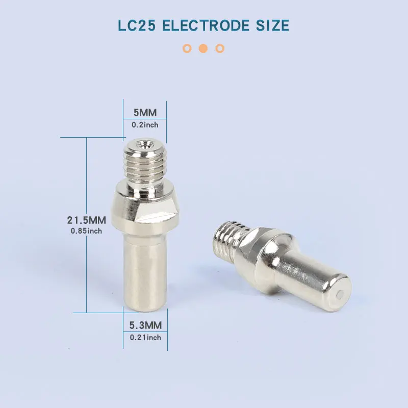 LC25 Plasma Cutting Torch Tip Nozzle Electrode Stand-off Retaining-cap Swirl-ring Plasma Cutting Flashlight LC-25 Consumables