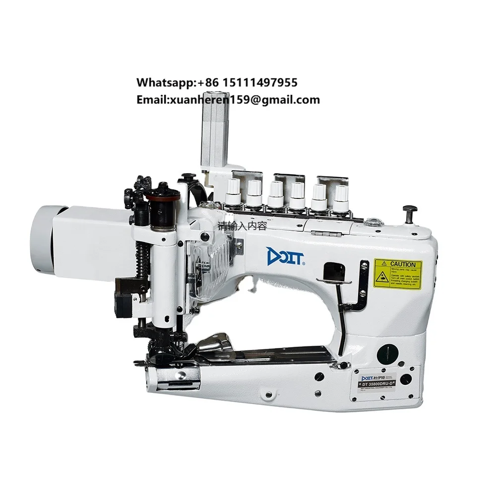 Máquina de Costura Industrial de Ponto Corrente Duplo com Alimentação por Braço e Costura de Lapela de Alta Velocidade DT-35800 - Máquina de Costura Union Special 35800