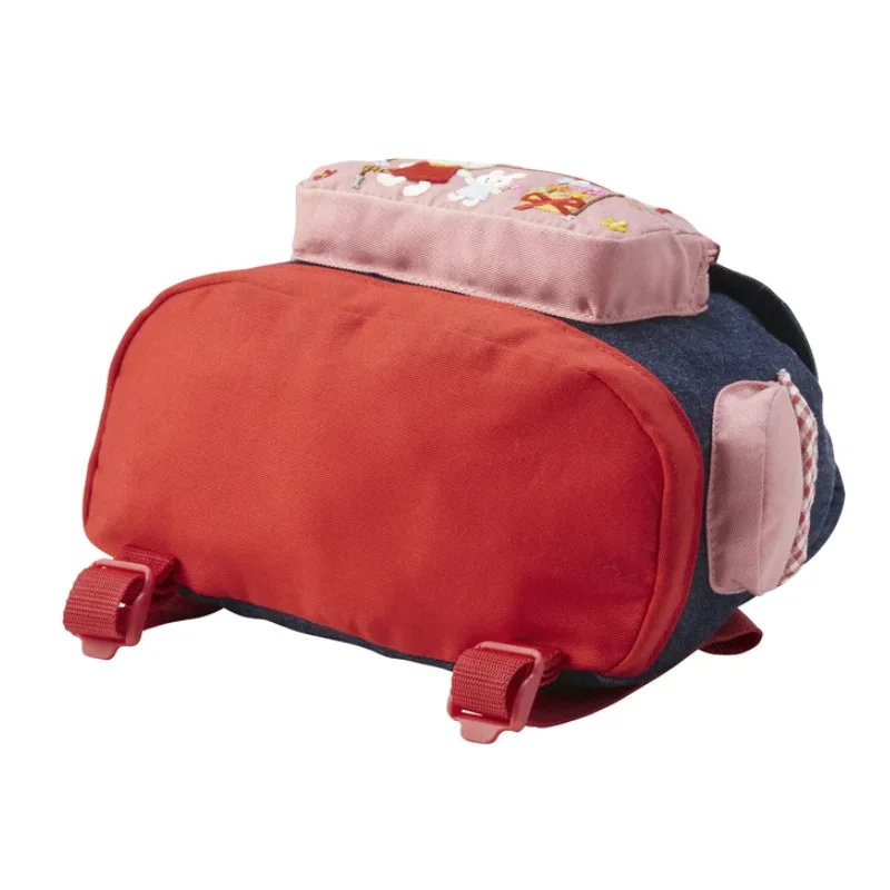 어린이 학교 가방 일본 소녀 만화 카우보이 토끼 꽃 자수 배낭 유치원 다시