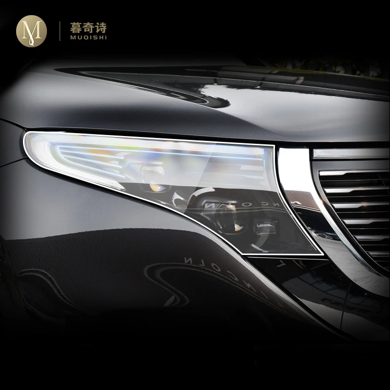 For Mercedes-Benz EQC 2020-2022 Car Exterior PPF transparent Paint protective film TPU Anti scratch Headlamps protective film