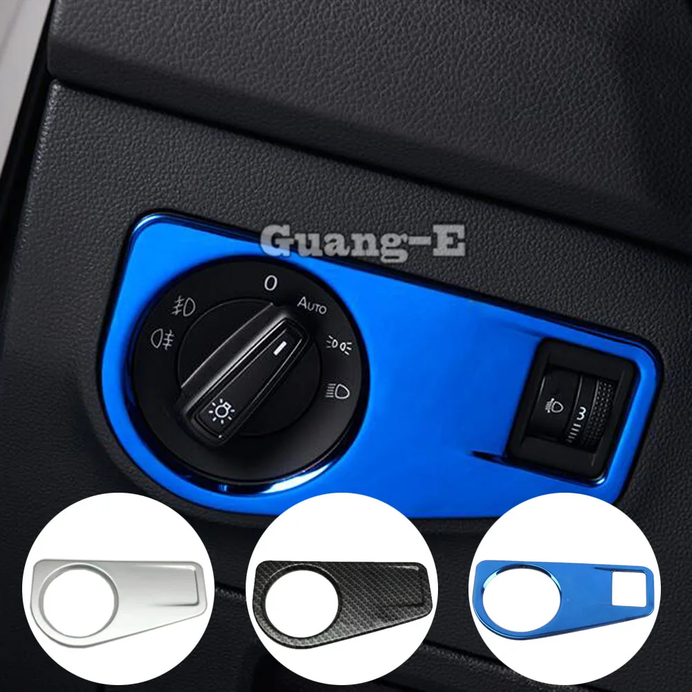 

Car Stick Cover ABS Front Head Fog Light Switch+Storage Box Trim Panel Frame For VW Tiguan L MK2 2016 2017 2018 2019 2020 2021