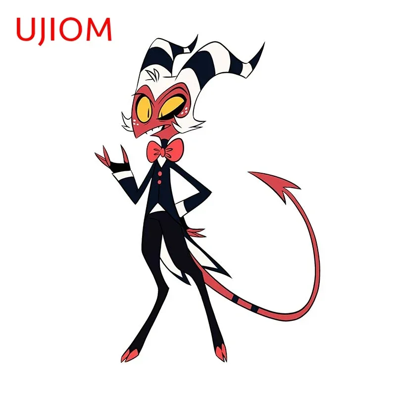 UJIOM Demon Moxxie Wall Sticker Funny Bedroom Cartoon Adhesive Decal Waterproof Living Room Luggage Box Sticker Decoration