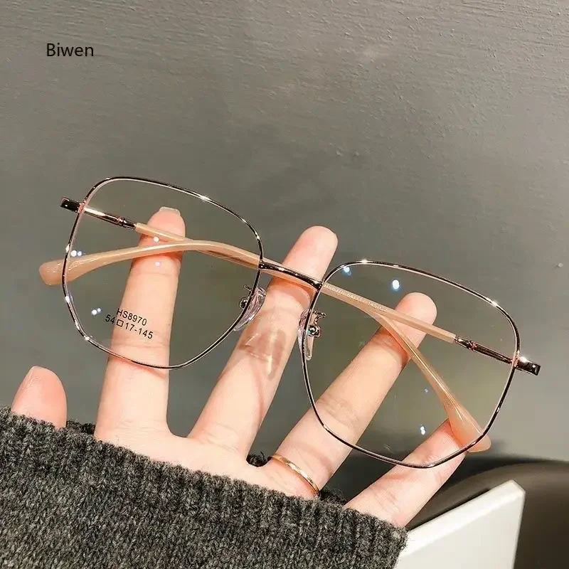 Fashion Vintage Retro Metal Frame Clear Lens Glasses Nerd Geek Eyewear Eyeglasses Oversized Round Circle Eye blue light glasses