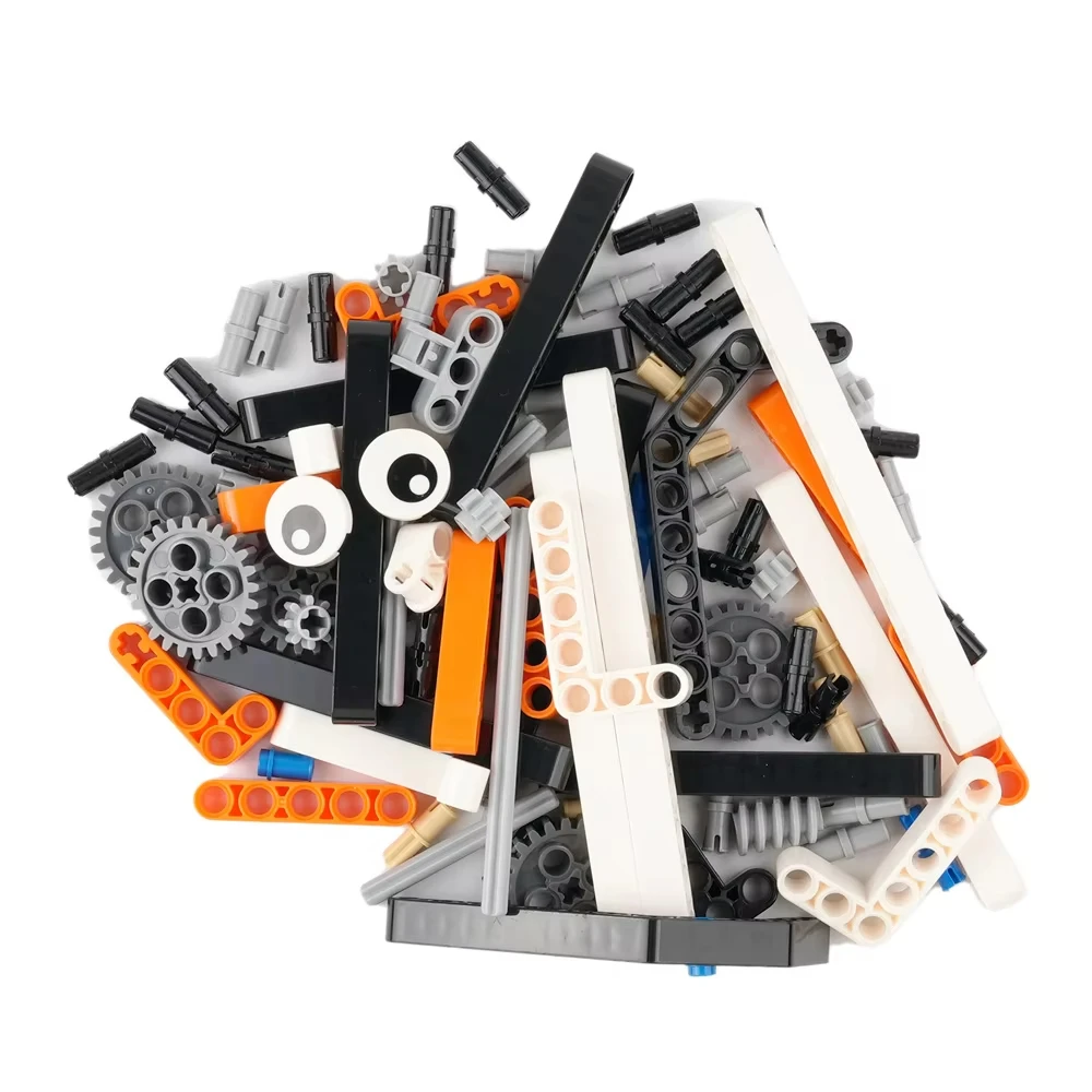 Conjunto de blocos de construção de robô andando hexapod tecnologia biônica motor de energia educação diy moc bloco de construção infantil brinquedo presente