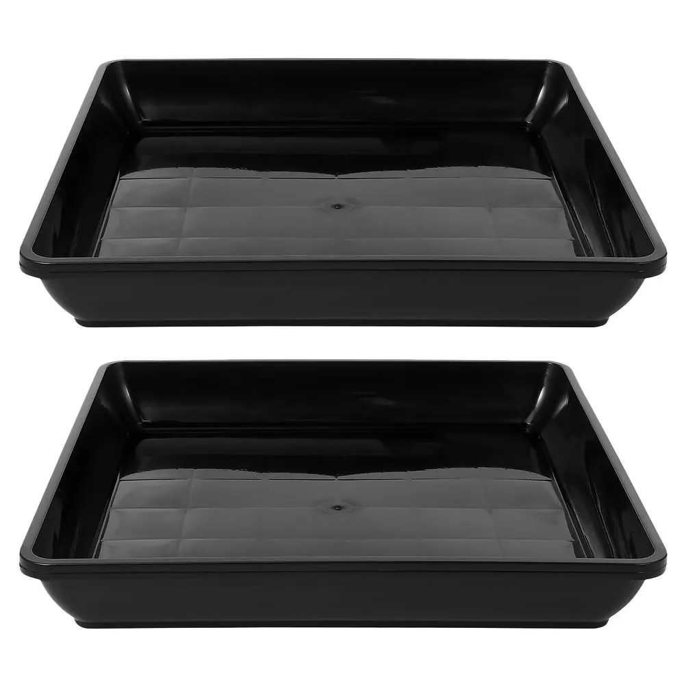 

2pcs Flower Pot Tray Thickened Plastic Drainage Tray For Indoor Plants Leakproof Water Catcher Bonsai Saucers Drip Trays Potted