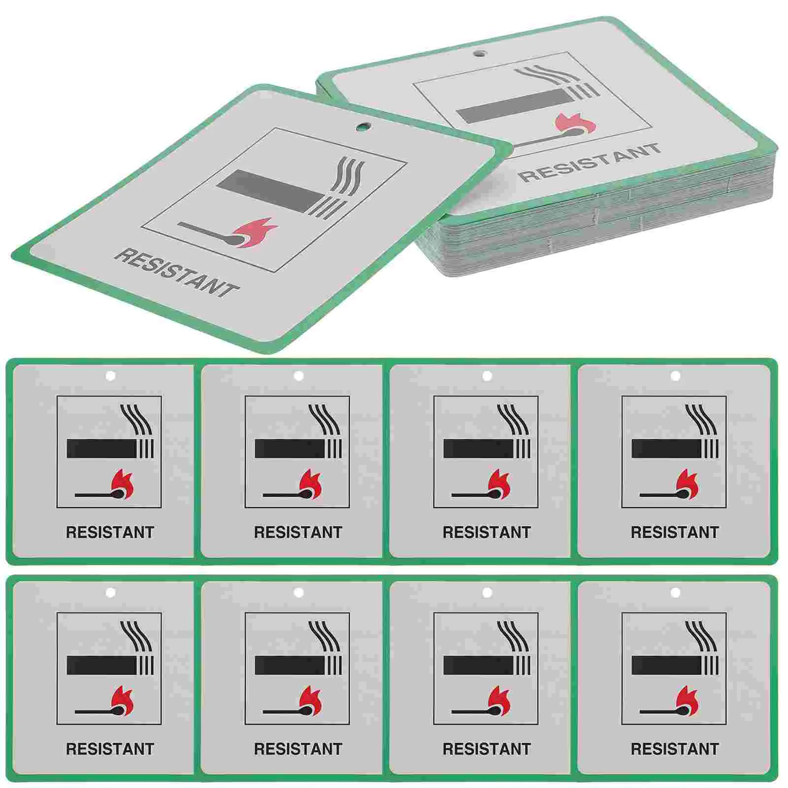 

50pcs Fire Labels DL7 Fire Safety Warning Labels For Furniture Coated Paper Green Color Warning Signs for Furniture Safety