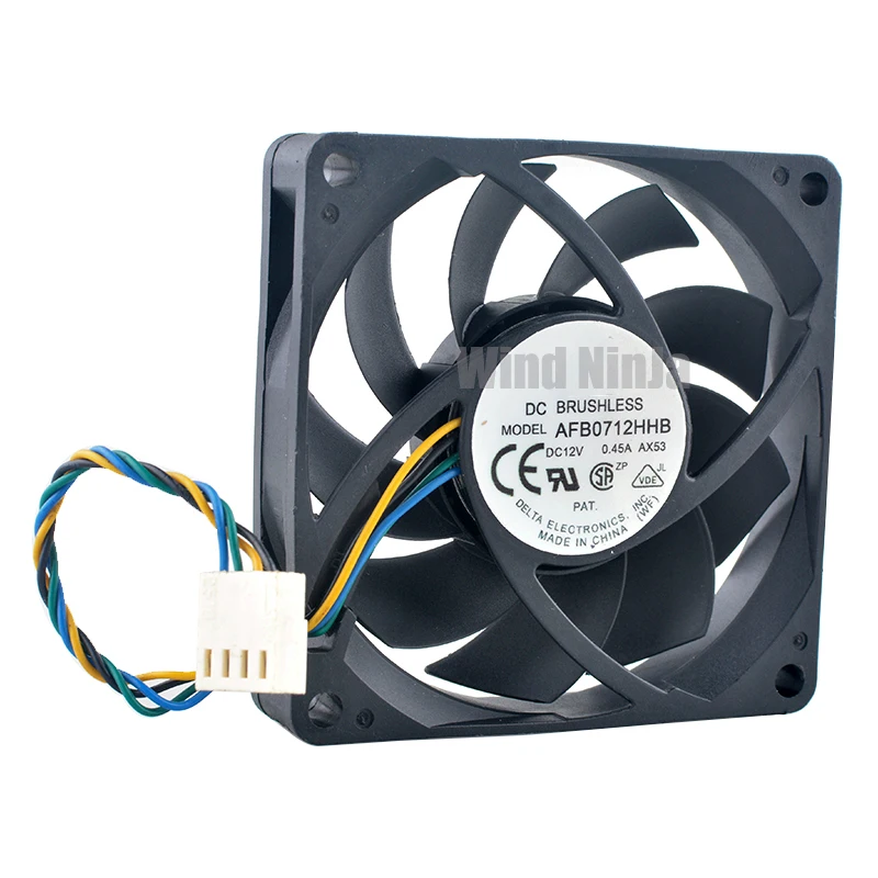 AFB0712HHB 7cm 70mm fan 70x70x15mm DC12V 0.45A 4pin Axial flow fan cooling fan for chassis CPU