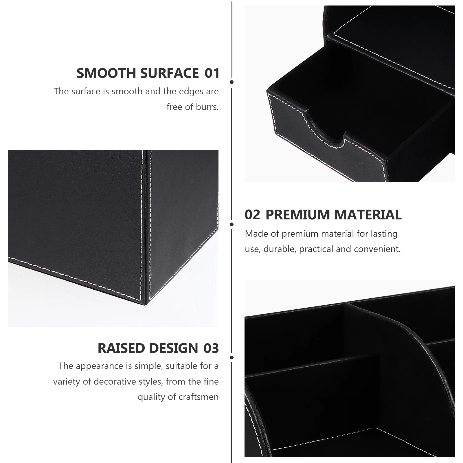 

PU Holder Office School Supplies Desktop ganizer Stationery Storage School Pen Holder Supplies Box Creative Container